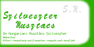 szilveszter musztacs business card