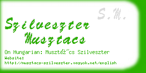 szilveszter musztacs business card